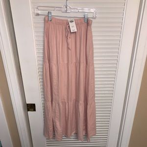 Abercrombie & Fitch Linen Midi Skirt